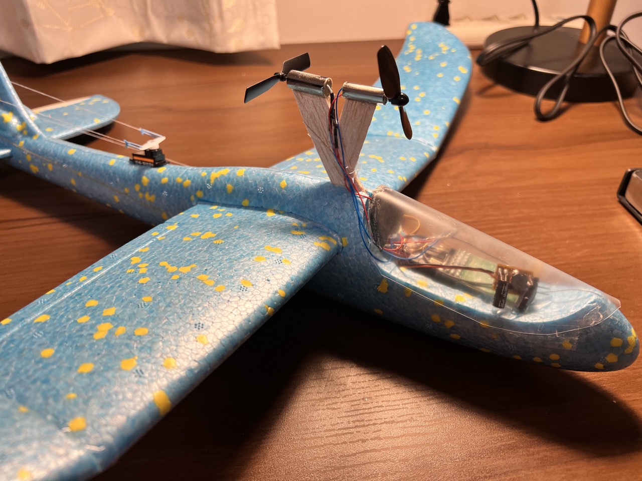 小型電動飛行機自作ジュピター改造品 U100g 初心者向け ダイソー電動グライダー製作 | ぶっ飛び工房